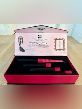 Brilliance New York 4 in 1 Digital Glam Setter Clipless Curling Iron Set NWT